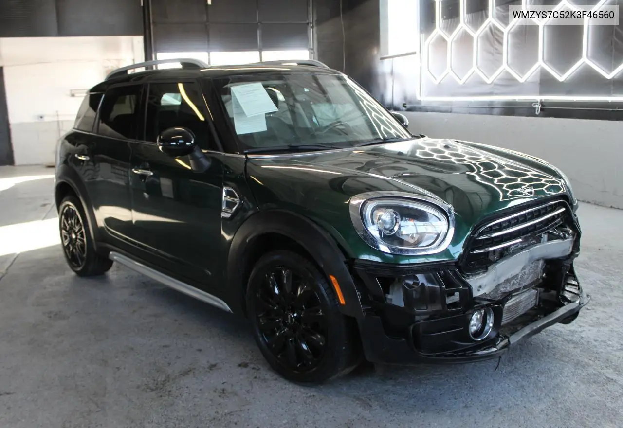 WMZYS7C52K3F46560 2019 Mini Cooper Countryman