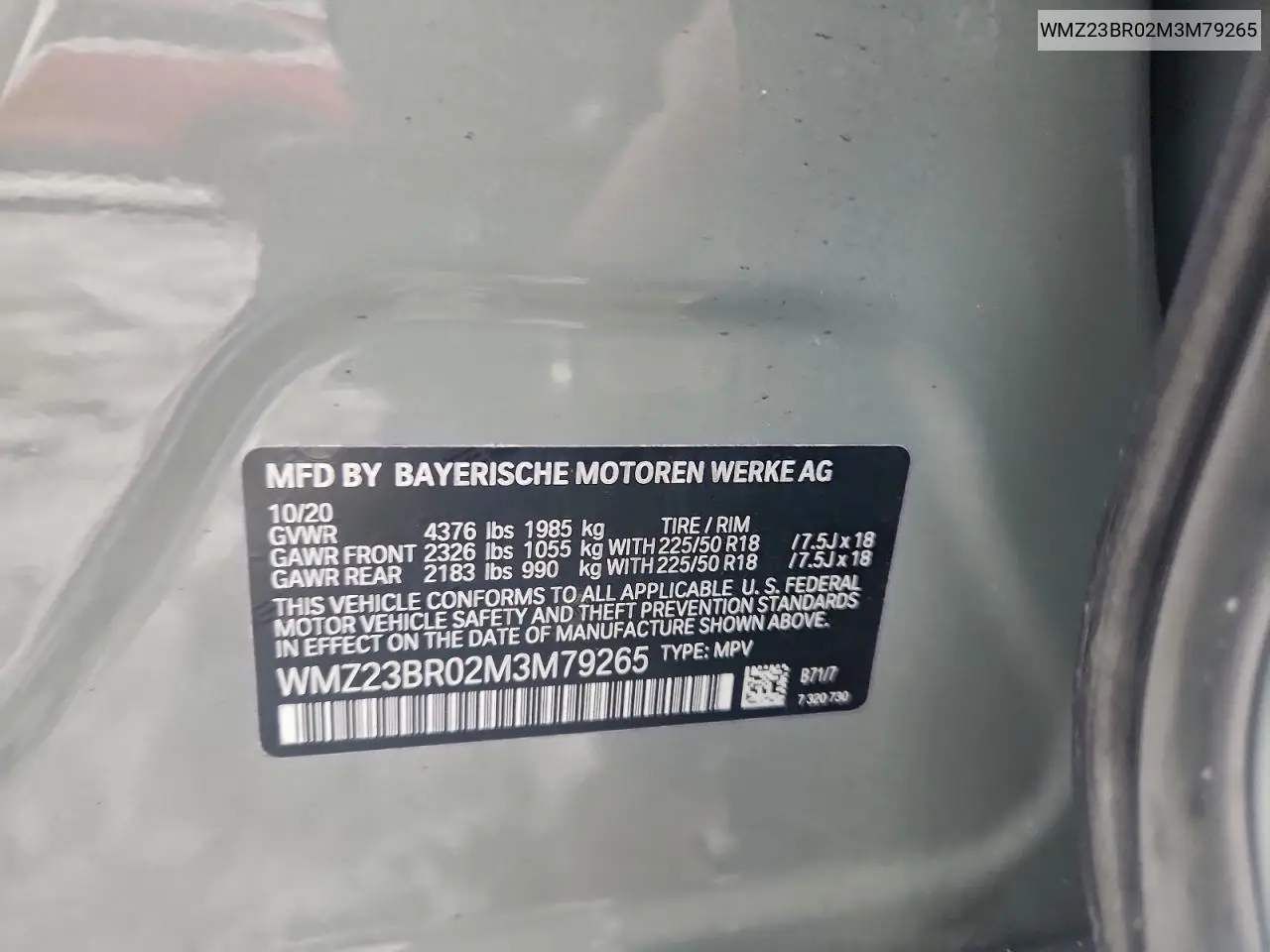 WMZ23BR02M3M79265 2021 Mini Cooper Countryman