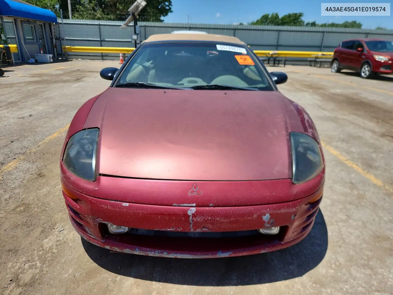 2001 Mitsubishi Eclipse Spyder Gs VIN: 4A3AE45G41E019574 Lot: 55749876