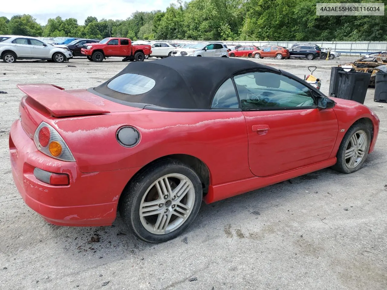 2003 Mitsubishi Eclipse Spyder Gt VIN: 4A3AE55H63E116034 Lot: 65481934