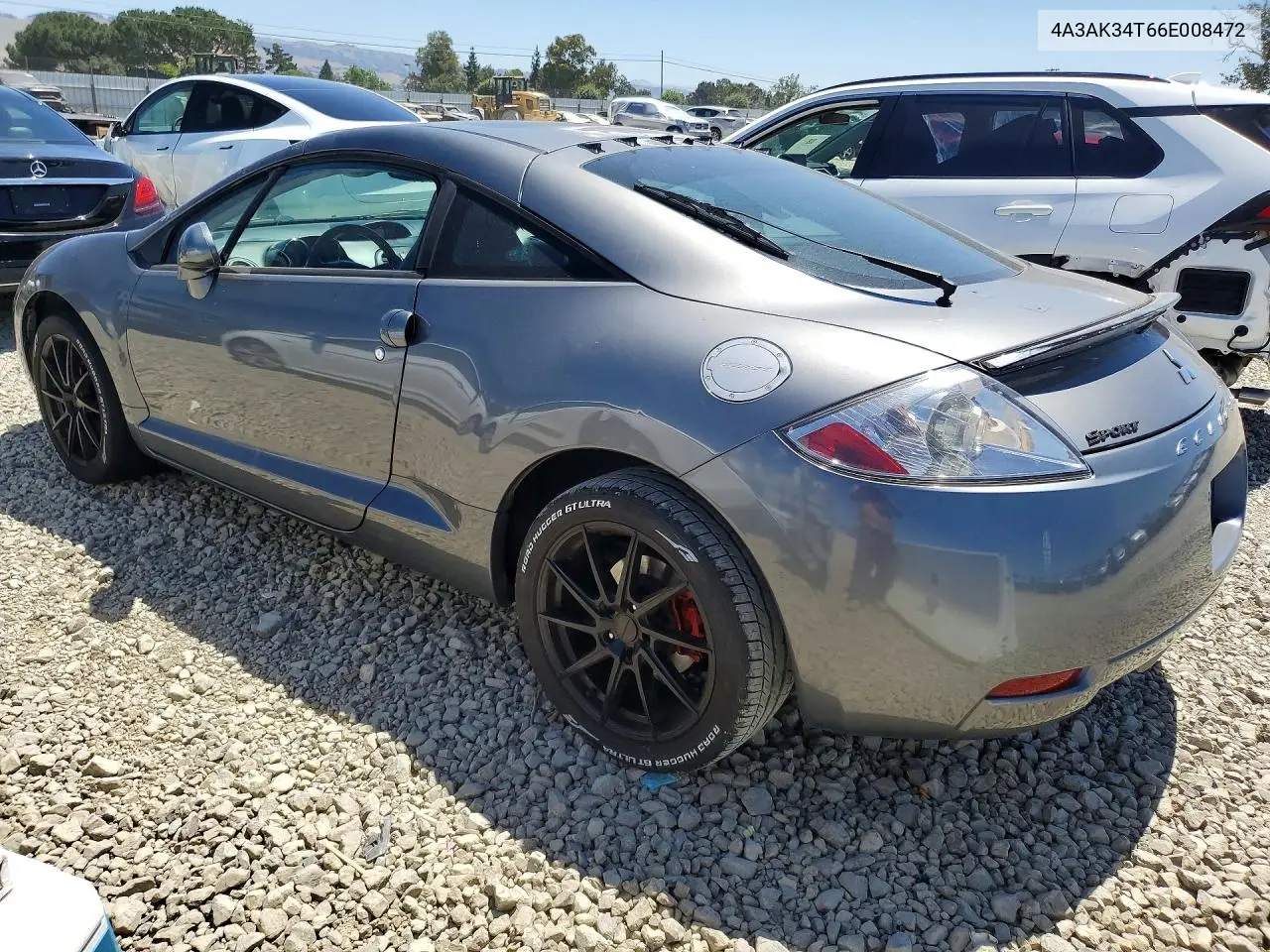 4A3AK34T66E008472 2006 Mitsubishi Eclipse Gt