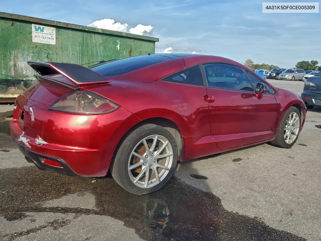 4A31K5DF0CE005309 2012 Mitsubishi Eclipse Gs Sport
