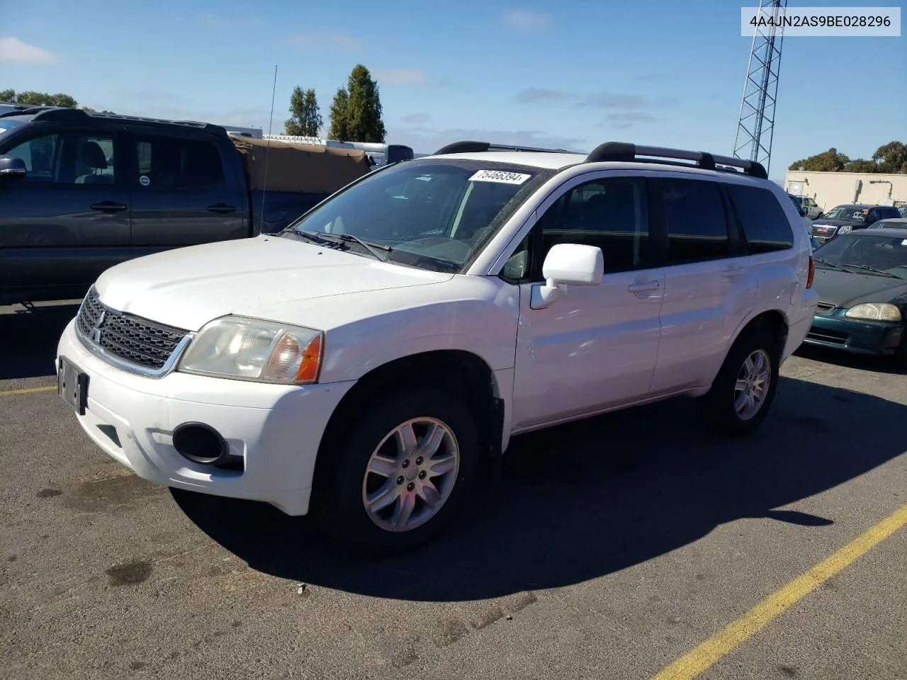 2011 Mitsubishi Endeavor Ls VIN: 4A4JN2AS9BE028296 Lot: 75466394
