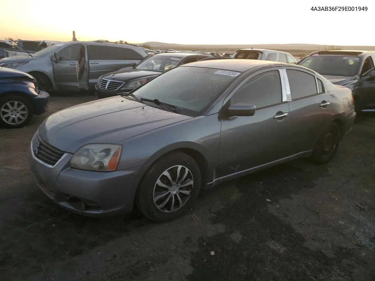 2009 Mitsubishi Galant Es VIN: 4A3AB36F29E001949 Lot: 77911534