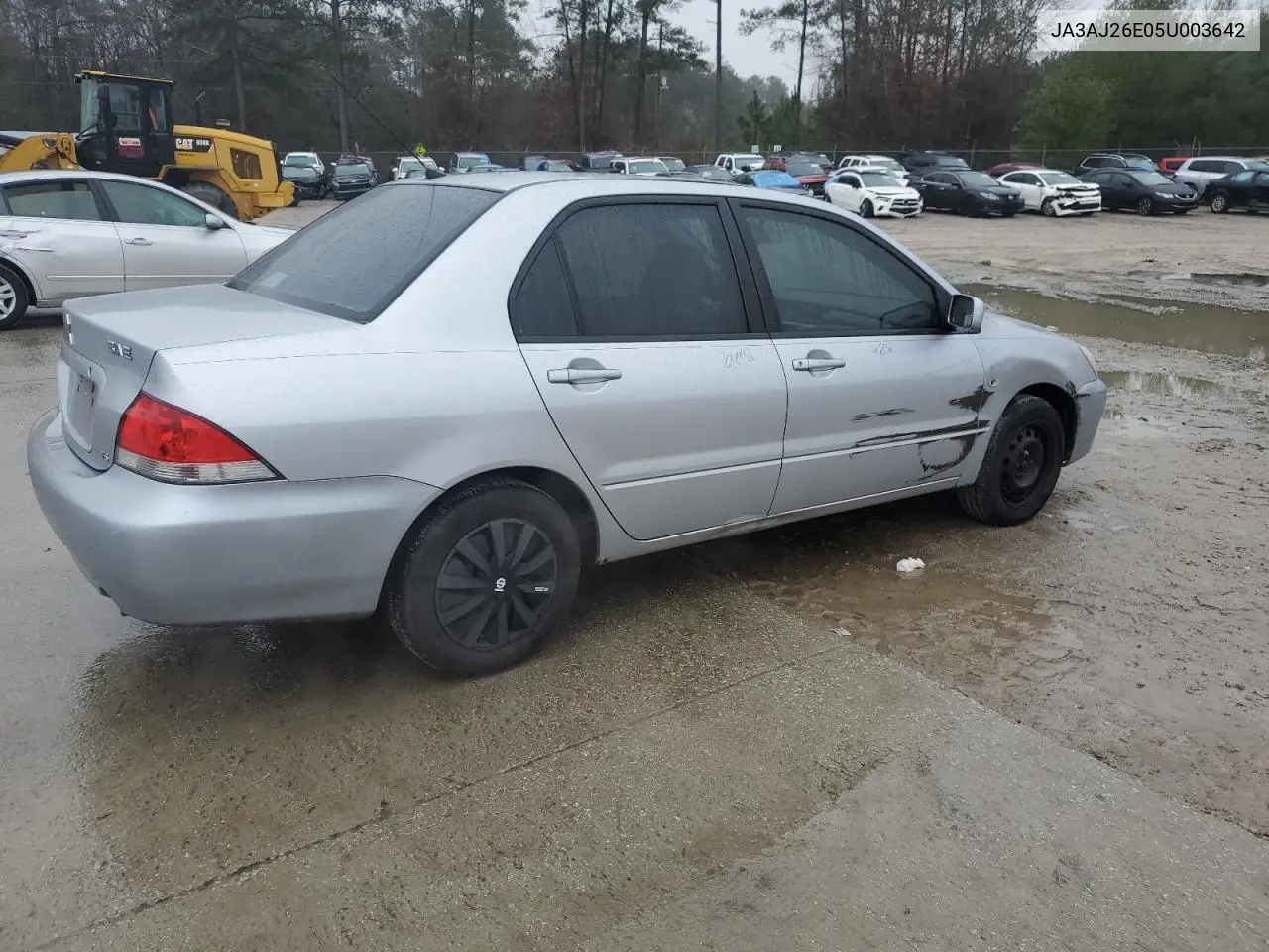 2005 Mitsubishi Lancer Es VIN: JA3AJ26E05U003642 Lot: 44577815