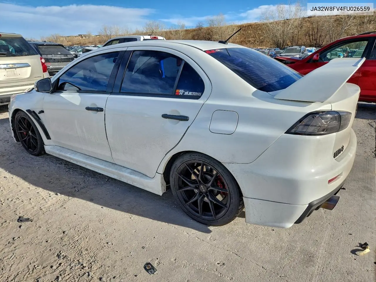 JA32W8FV4FU026559 2015 Mitsubishi Lancer Evolution Gsr