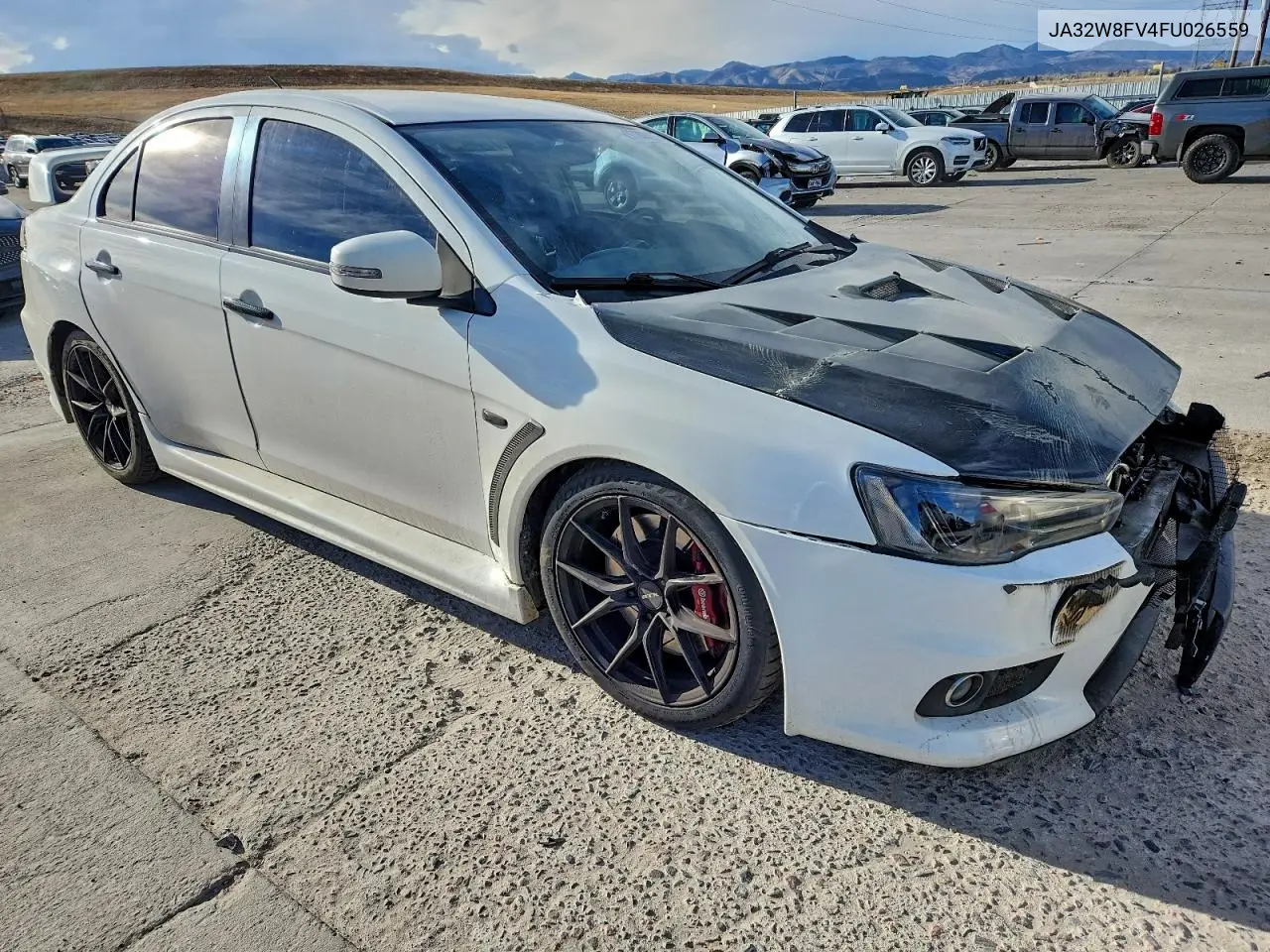 JA32W8FV4FU026559 2015 Mitsubishi Lancer Evolution Gsr