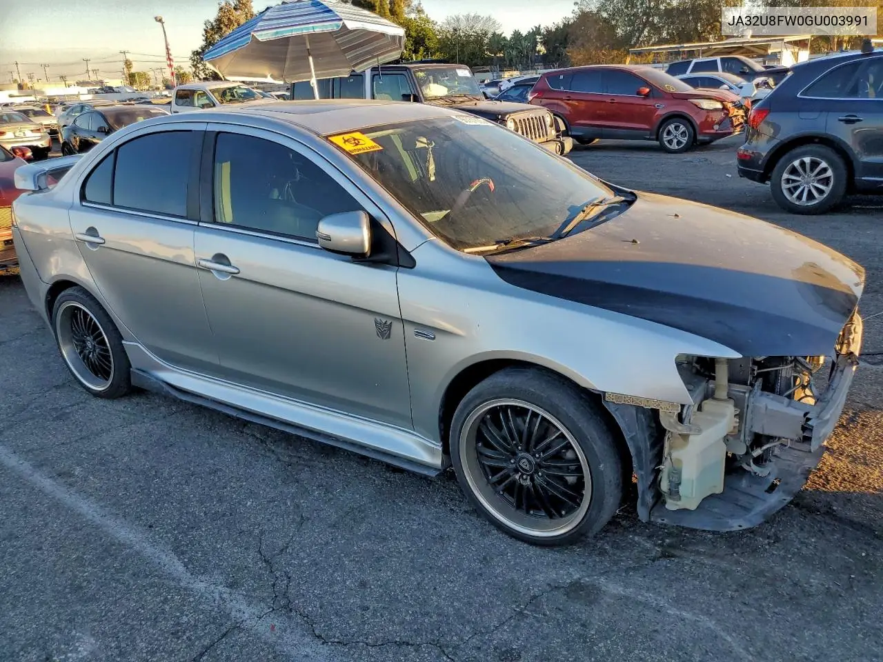 JA32U8FW0GU003991 2016 Mitsubishi Lancer Gt
