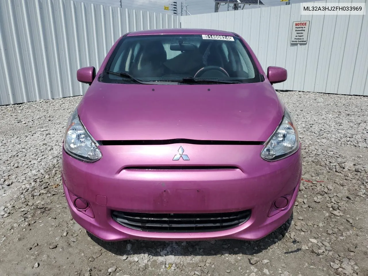 2015 Mitsubishi Mirage De VIN: ML32A3HJ2FH033969 Lot: 51460824