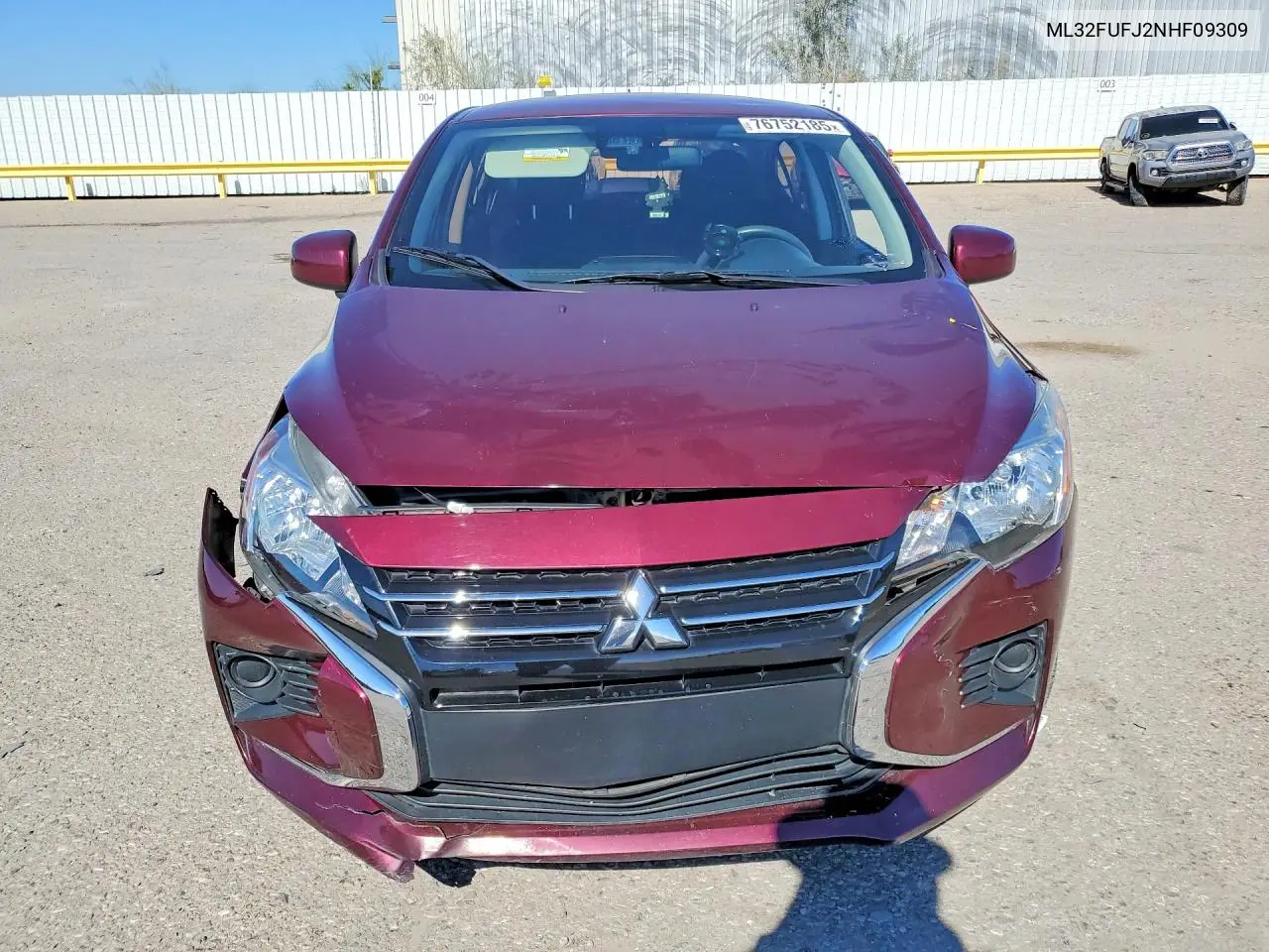 2022 Mitsubishi Mirage G4 Es VIN: ML32FUFJ2NHF09309 Lot: 76752185