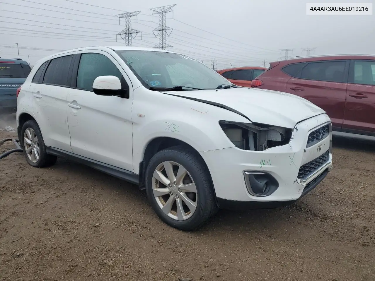 4A4AR3AU6EE019216 2014 Mitsubishi Outlander Sport Es