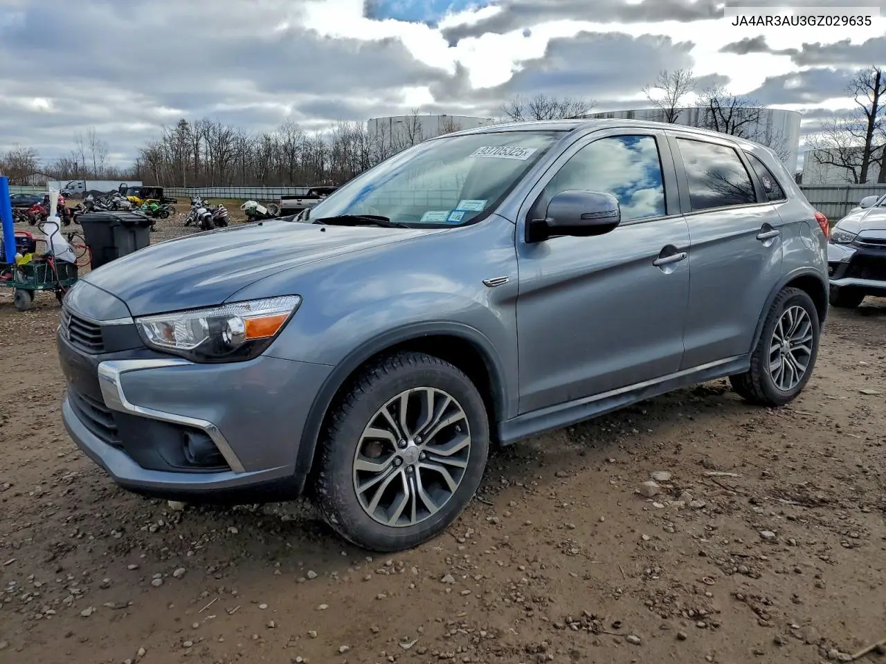 JA4AR3AU3GZ029635 2016 Mitsubishi Outlander Sport Es