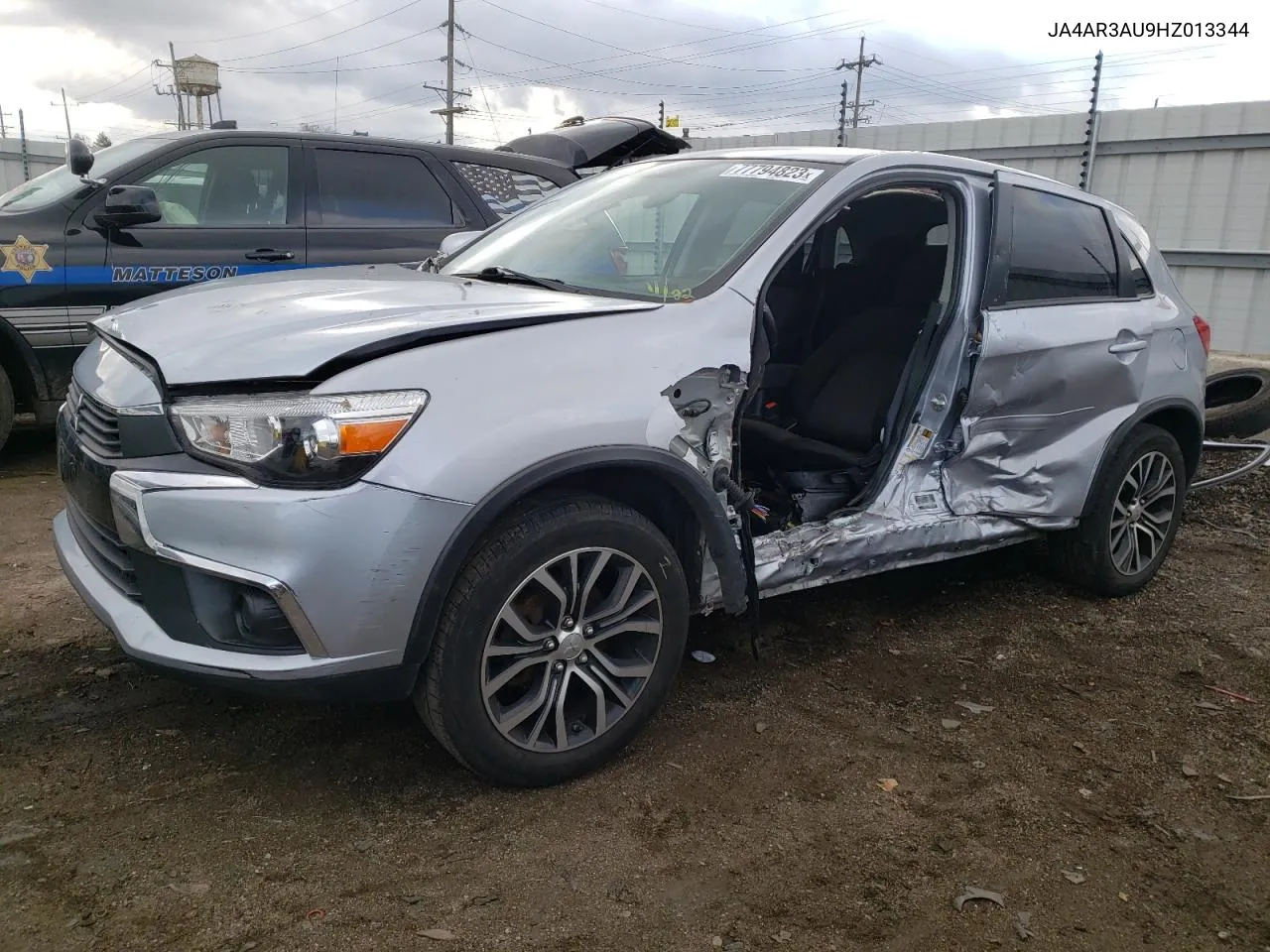 2017 Mitsubishi Outlander Sport Es VIN: JA4AR3AU9HZ013344 Lot: 77794823