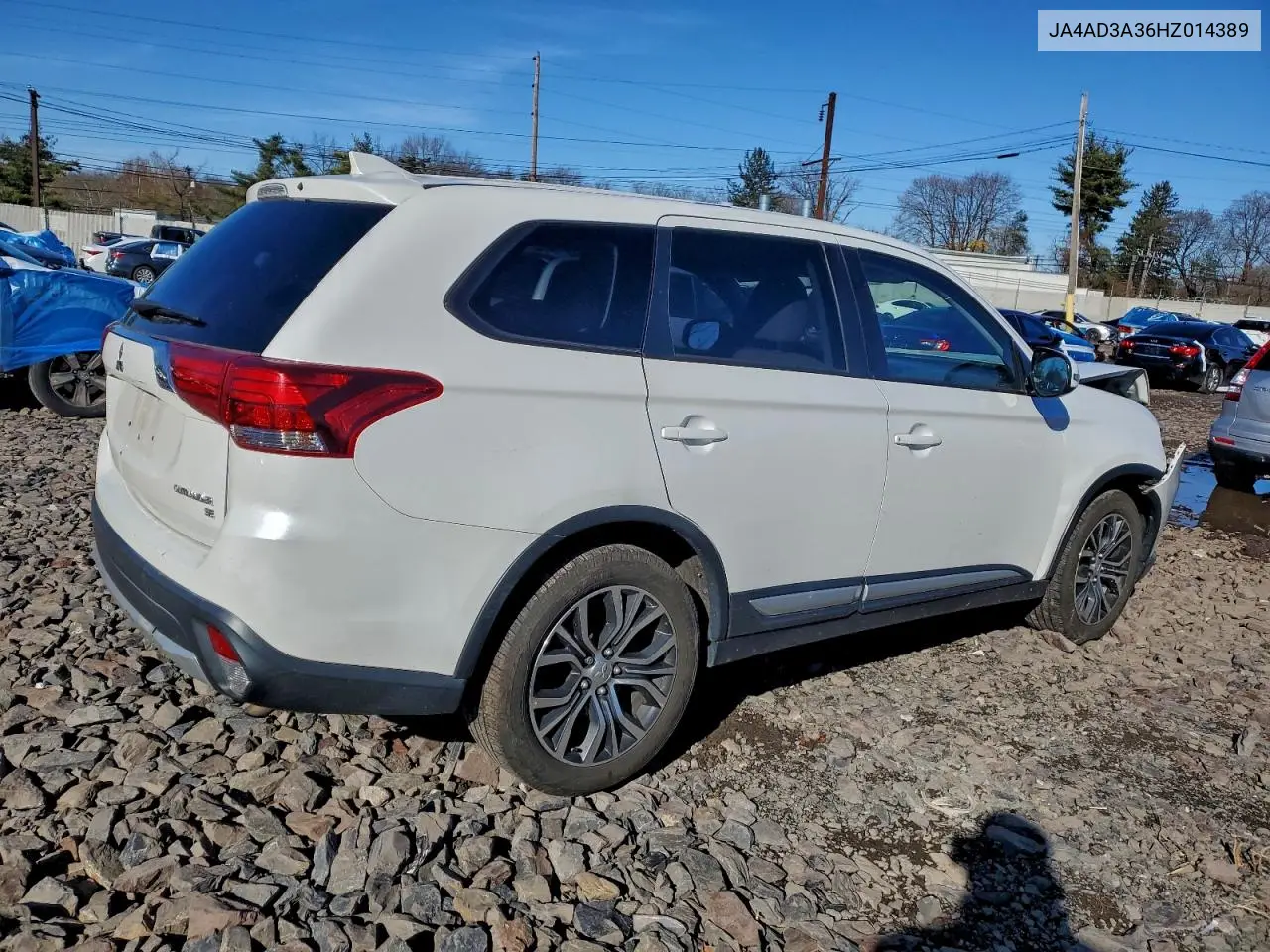JA4AD3A36HZ014389 2017 Mitsubishi Outlander Se