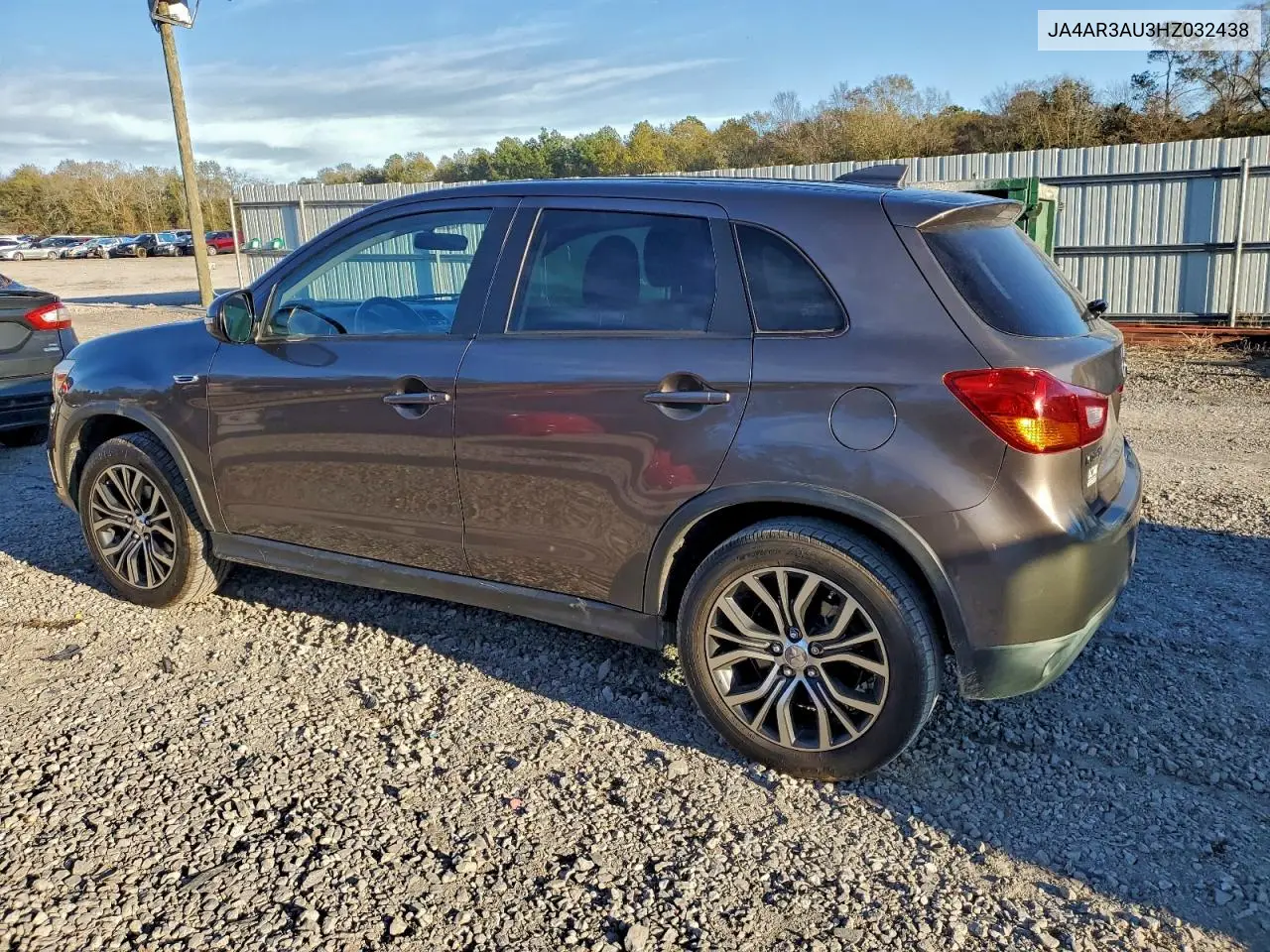 JA4AR3AU3HZ032438 2017 Mitsubishi Outlander Sport Es