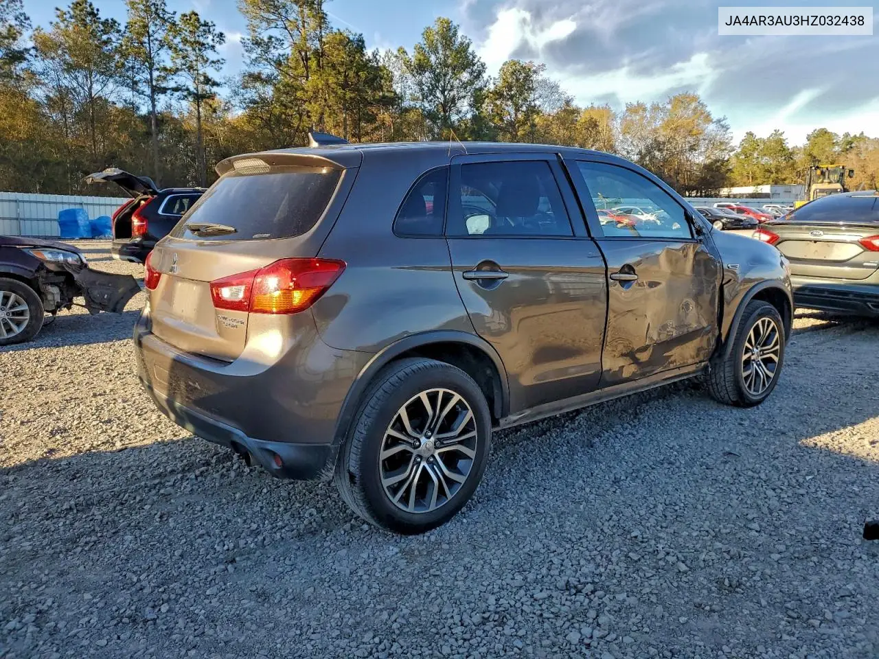 JA4AR3AU3HZ032438 2017 Mitsubishi Outlander Sport Es