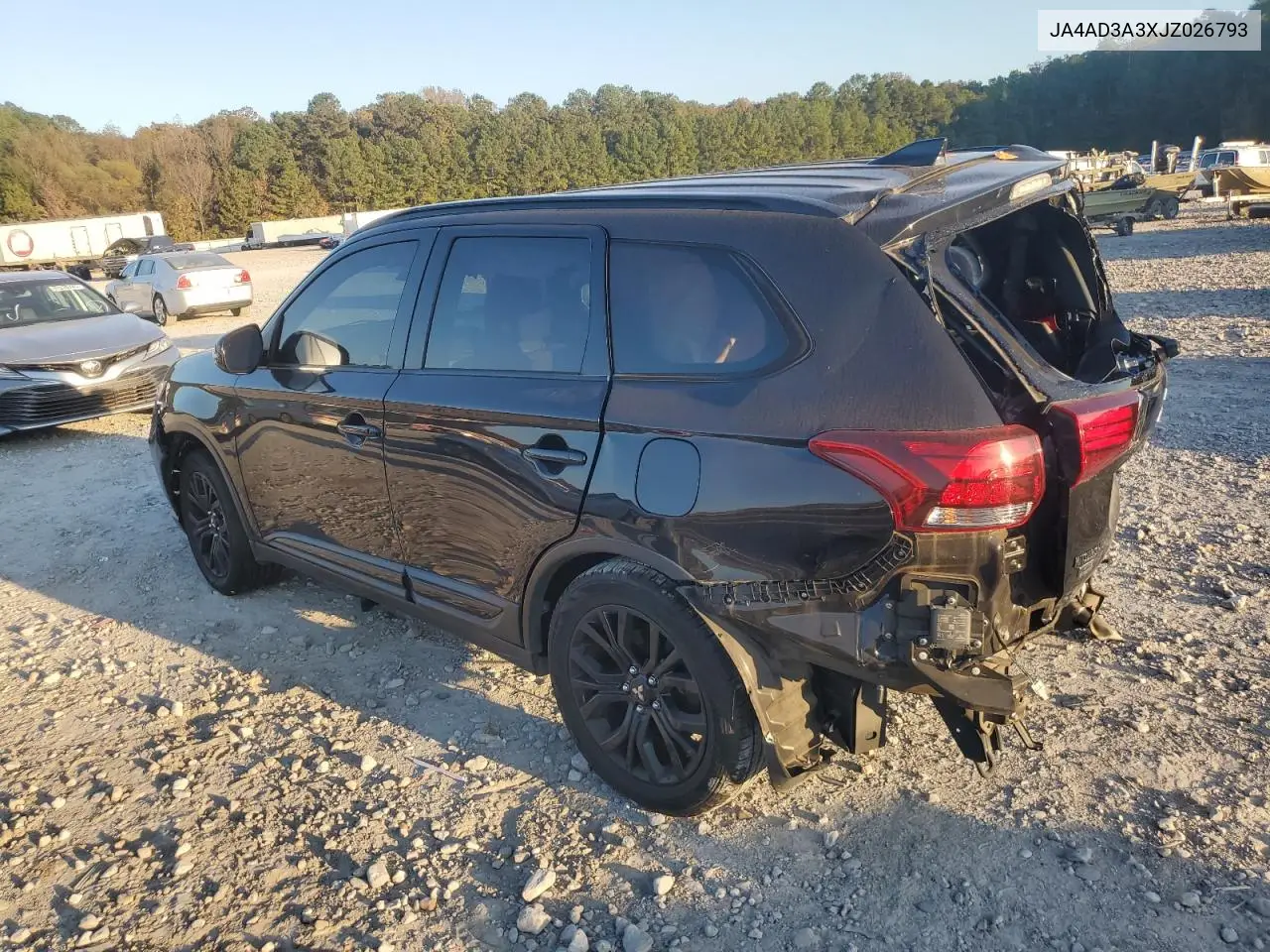JA4AD3A3XJZ026793 2018 Mitsubishi Outlander Se
