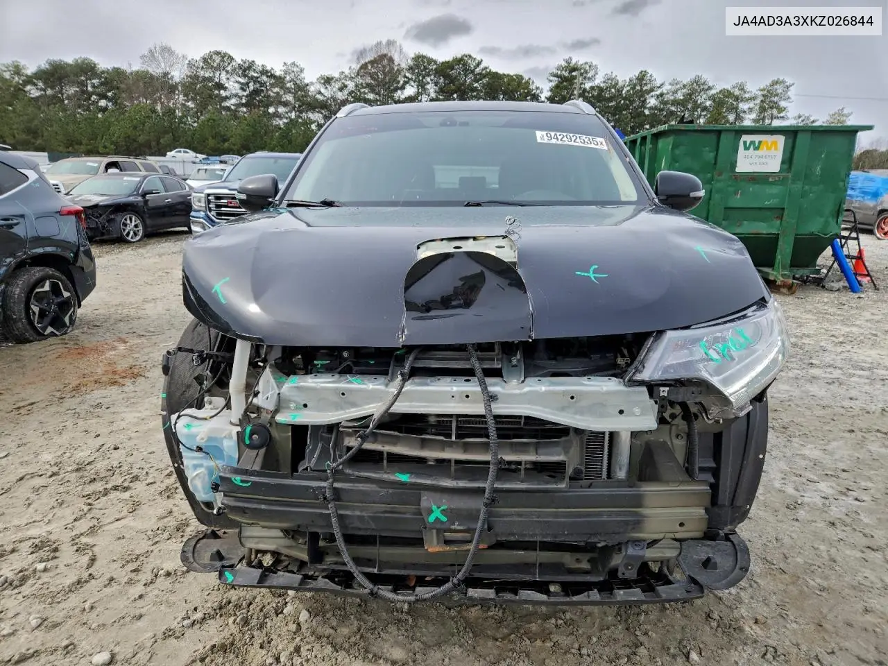 JA4AD3A3XKZ026844 2019 Mitsubishi Outlander Se
