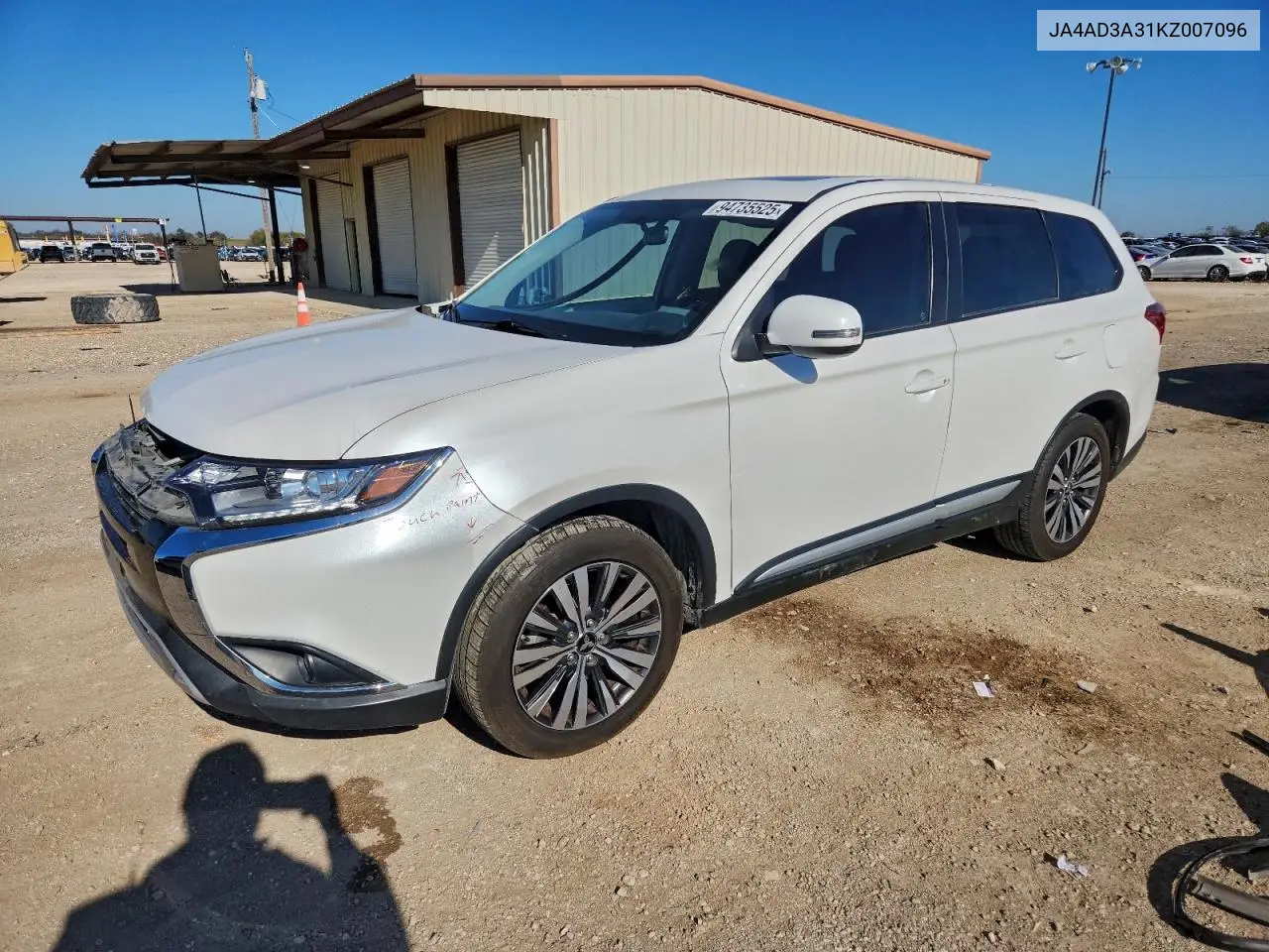 JA4AD3A31KZ007096 2019 Mitsubishi Outlander Se