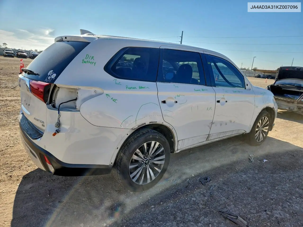 JA4AD3A31KZ007096 2019 Mitsubishi Outlander Se