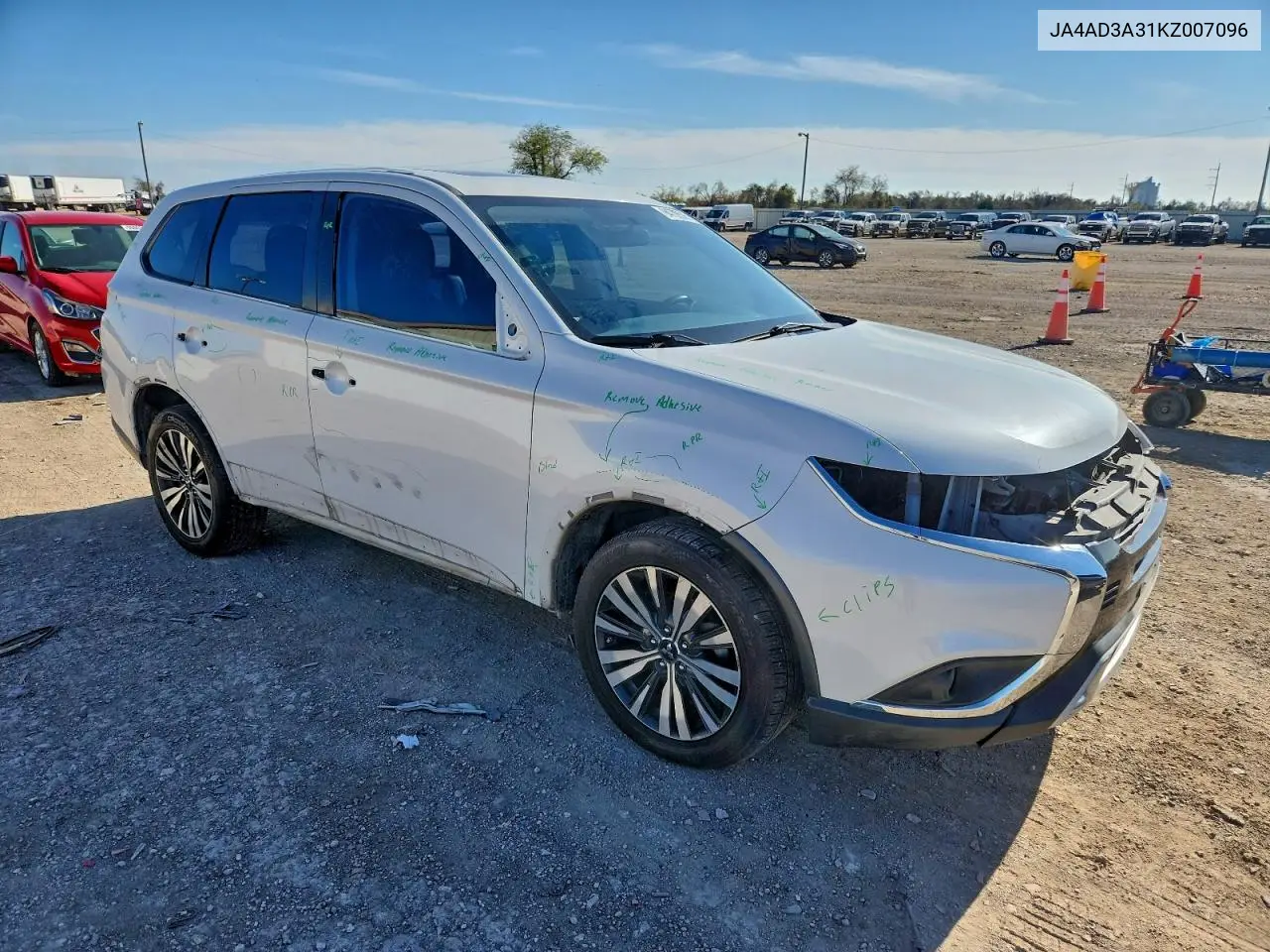 JA4AD3A31KZ007096 2019 Mitsubishi Outlander Se