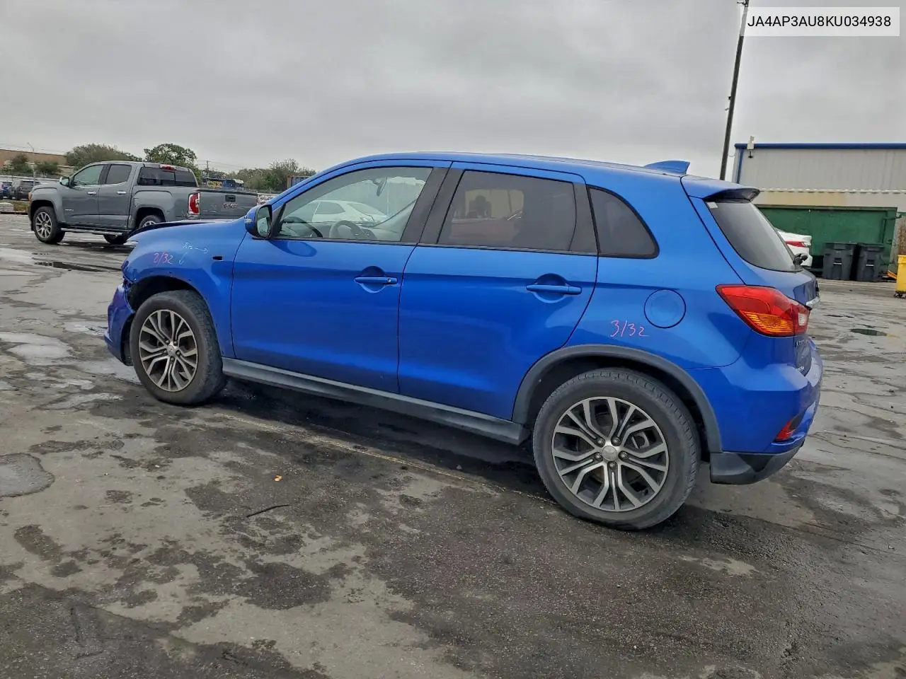 JA4AP3AU8KU034938 2019 Mitsubishi Outlander Sport Es