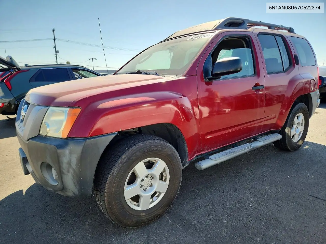 2007 Nissan Xterra X VIN: 5N1AN08U67C522374 Lot: 55846376
