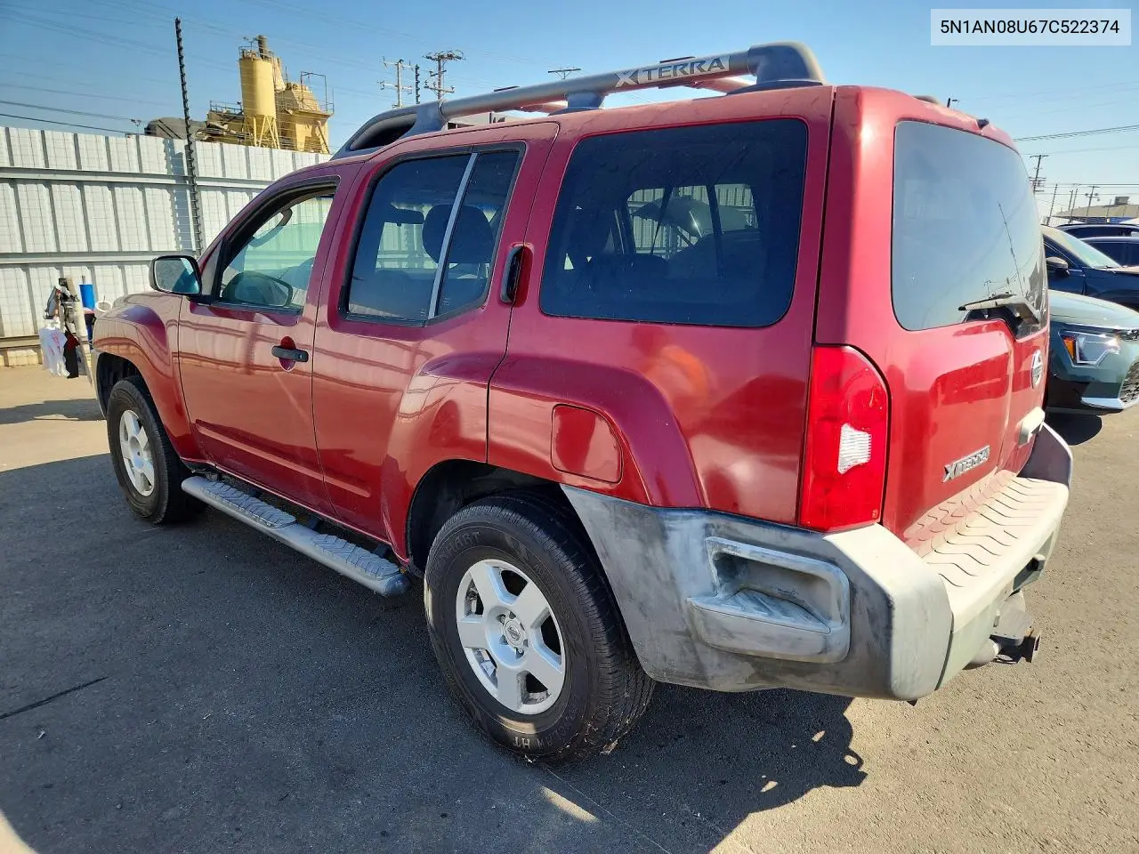 2007 Nissan Xterra X VIN: 5N1AN08U67C522374 Lot: 55846376