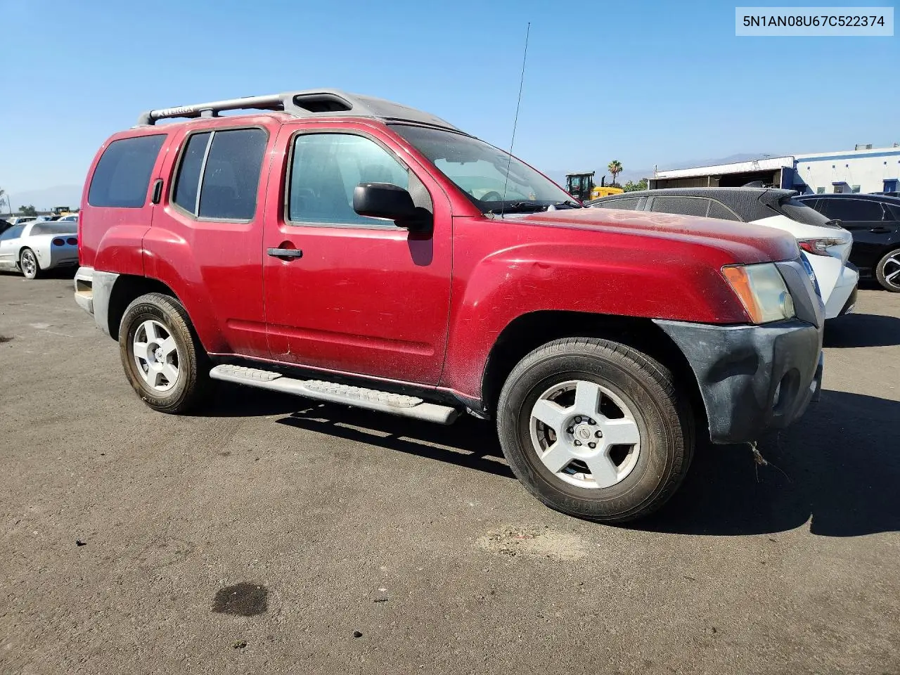 2007 Nissan Xterra X VIN: 5N1AN08U67C522374 Lot: 55846376