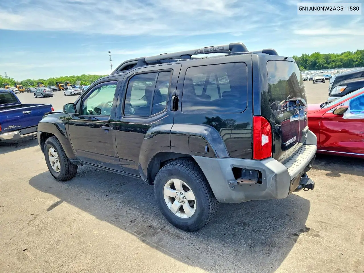 2010 Nissan Xterra X VIN: 5N1AN0NW2AC511580 Lot: 56263466
