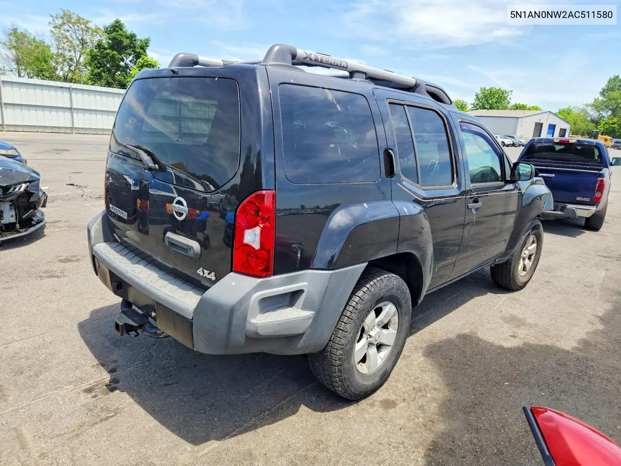 2010 Nissan Xterra X VIN: 5N1AN0NW2AC511580 Lot: 56263466