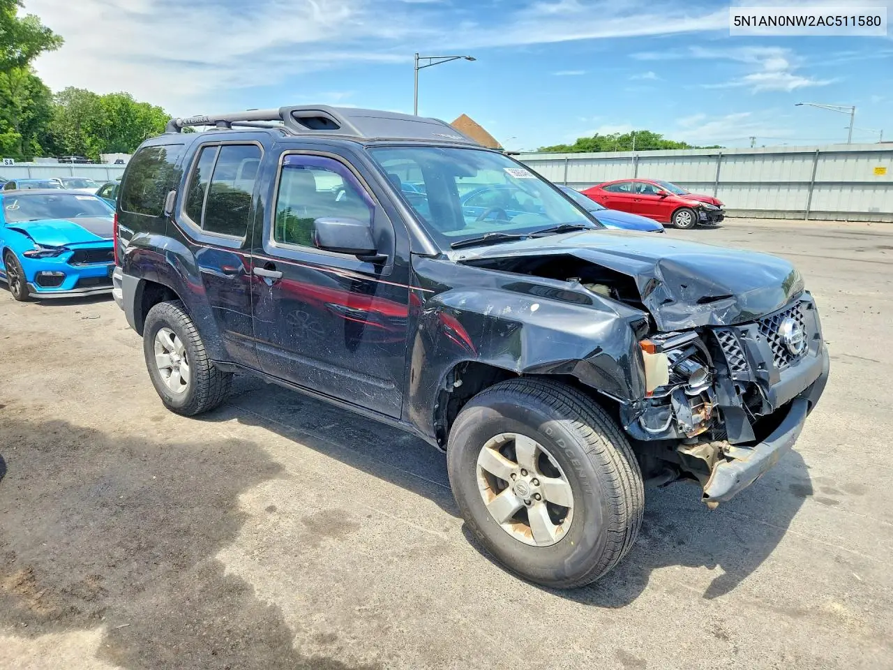 2010 Nissan Xterra X VIN: 5N1AN0NW2AC511580 Lot: 56263466