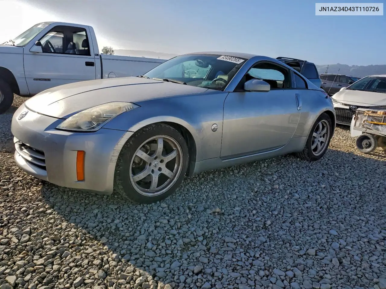 JN1AZ34D43T110726 2003 Nissan 350Z Coupe