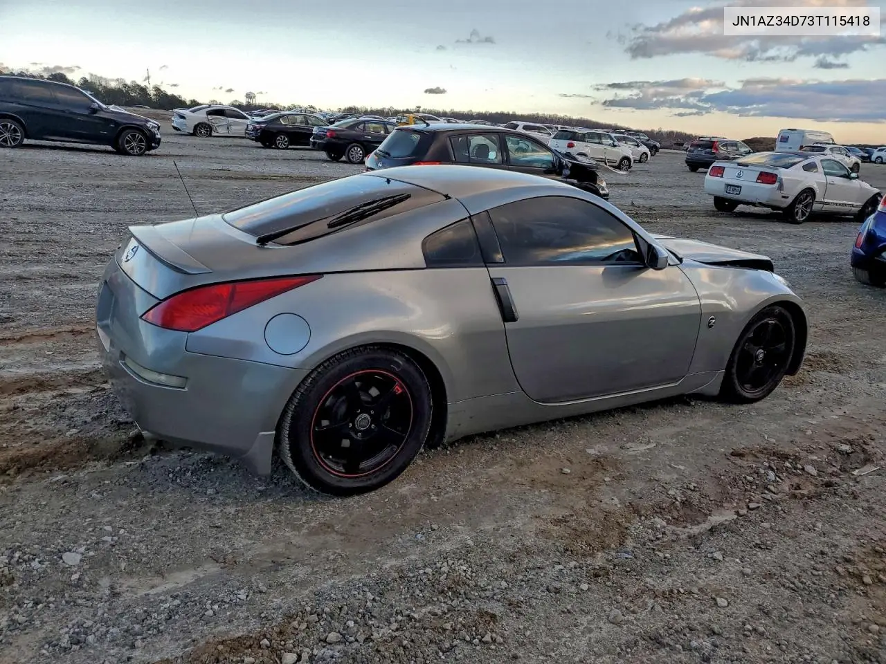 JN1AZ34D73T115418 2003 Nissan 350Z Coupe