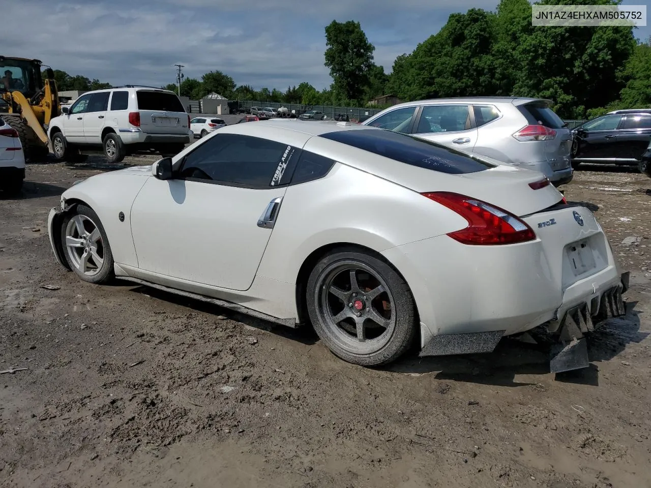 2010 Nissan 370Z VIN: JN1AZ4EHXAM505752 Lot: 53886854