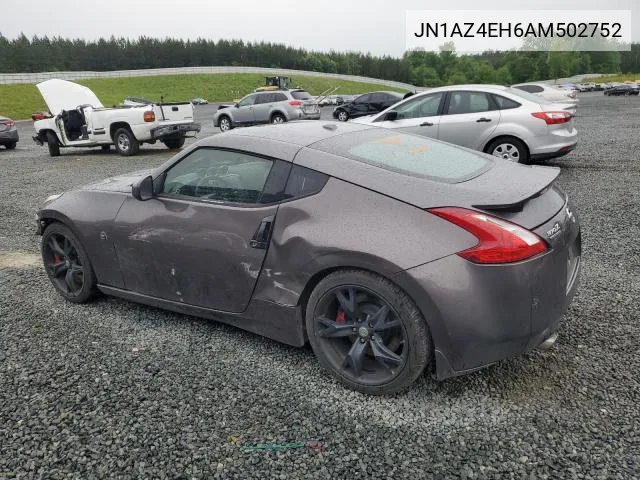 2010 Nissan 370Z VIN: JN1AZ4EH6AM502752 Lot: 56594344