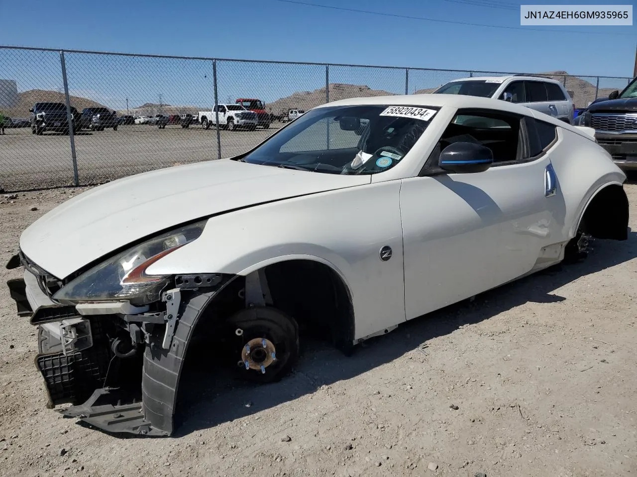 2016 Nissan 370Z Base VIN: JN1AZ4EH6GM935965 Lot: 58920434