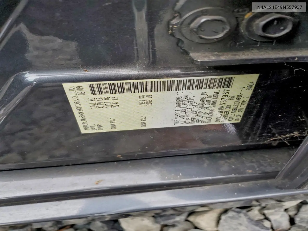 1N4AL21E49N557937 2009 Nissan Altima 2.5