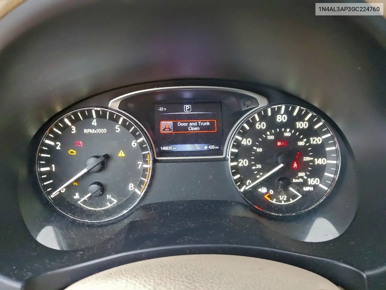1N4AL3AP3GC224760 2016 Nissan Altima 2.5