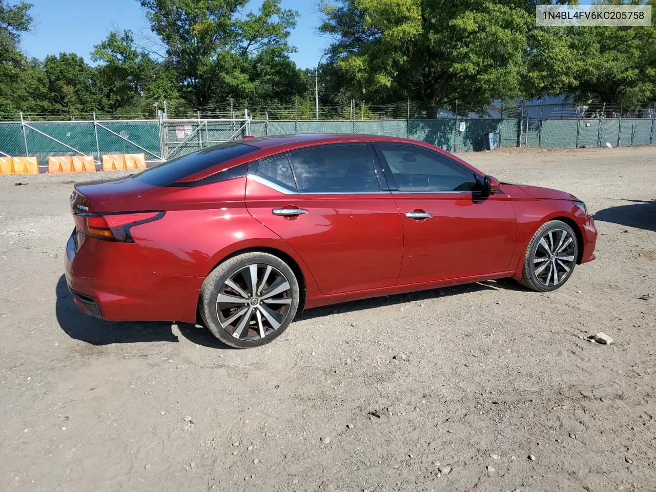 1N4BL4FV6KC205758 2019 Nissan Altima Platinum