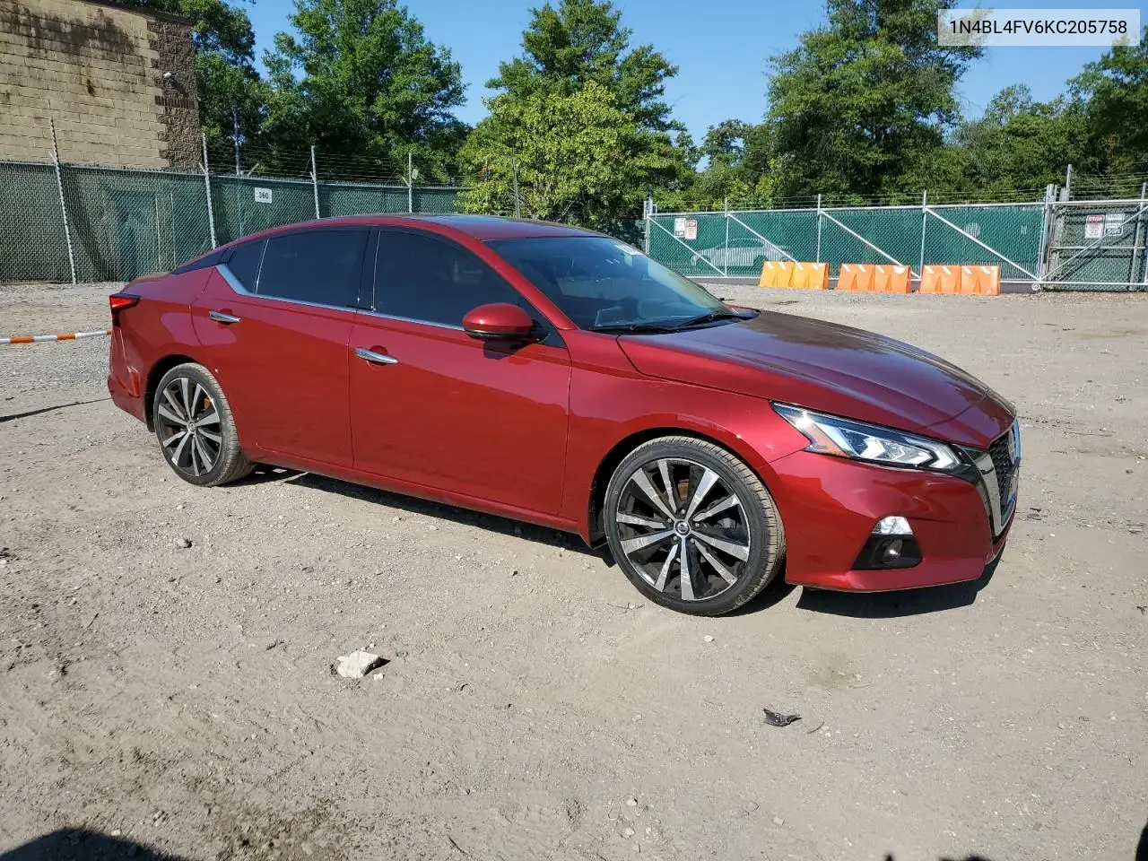 1N4BL4FV6KC205758 2019 Nissan Altima Platinum