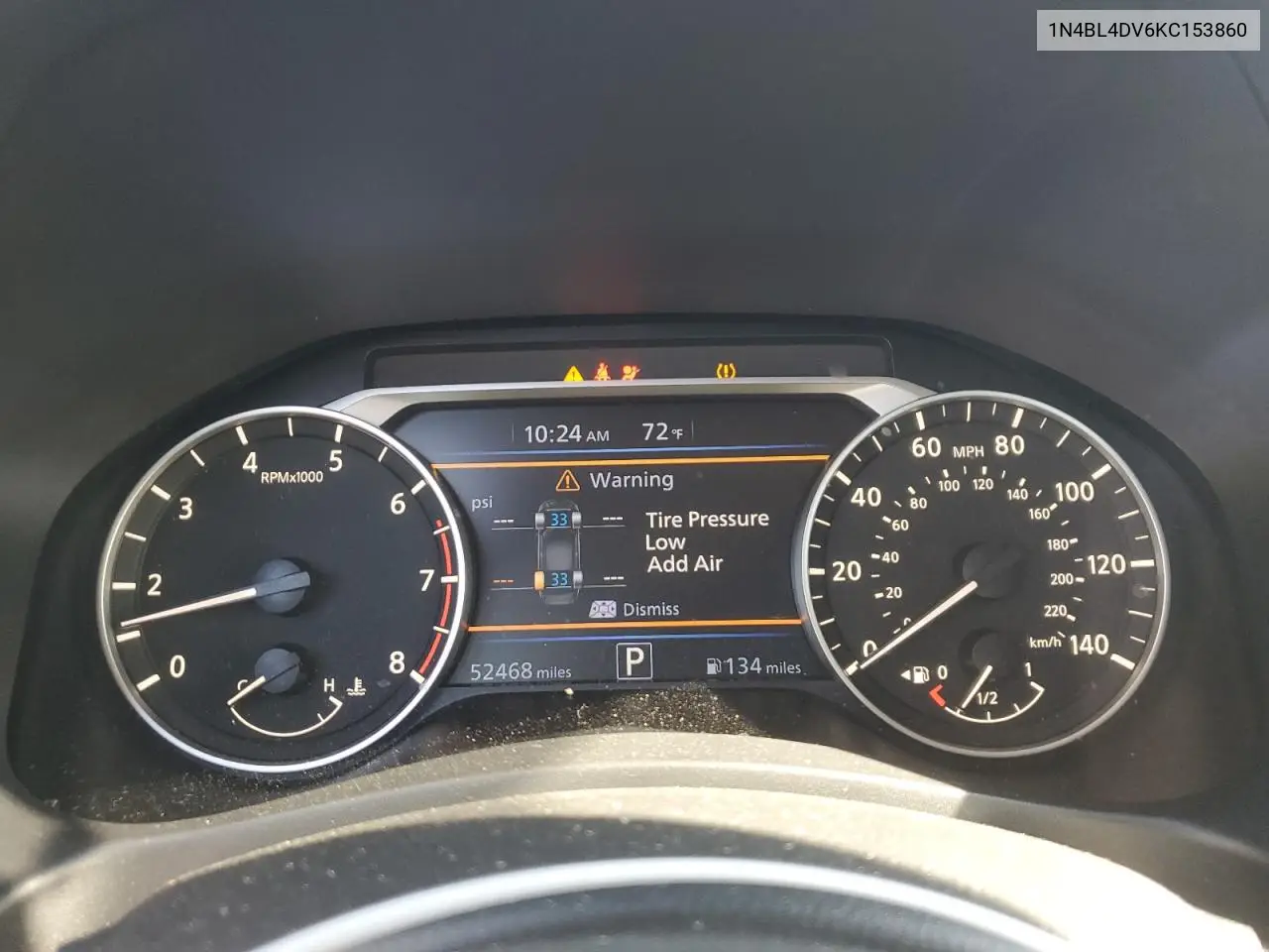 1N4BL4DV6KC153860 2019 Nissan Altima Sv