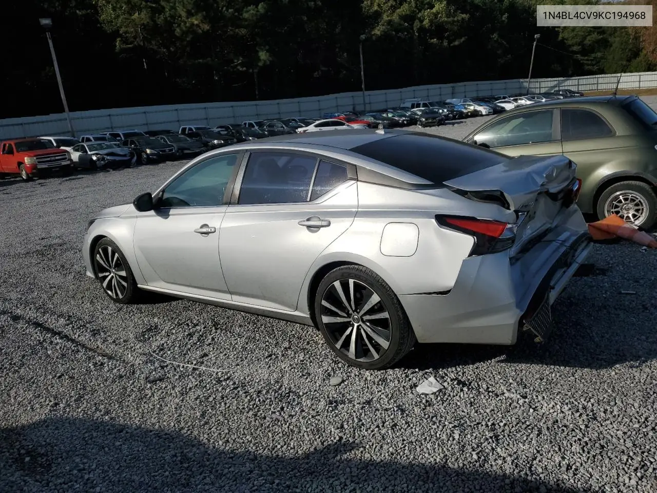 1N4BL4CV9KC194968 2019 Nissan Altima Sr