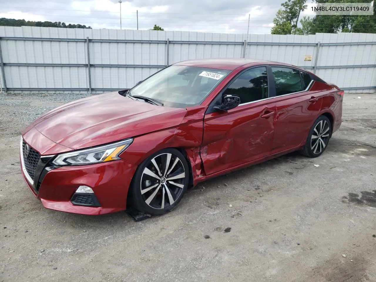 1N4BL4CV3LC119409 2020 Nissan Altima Sr