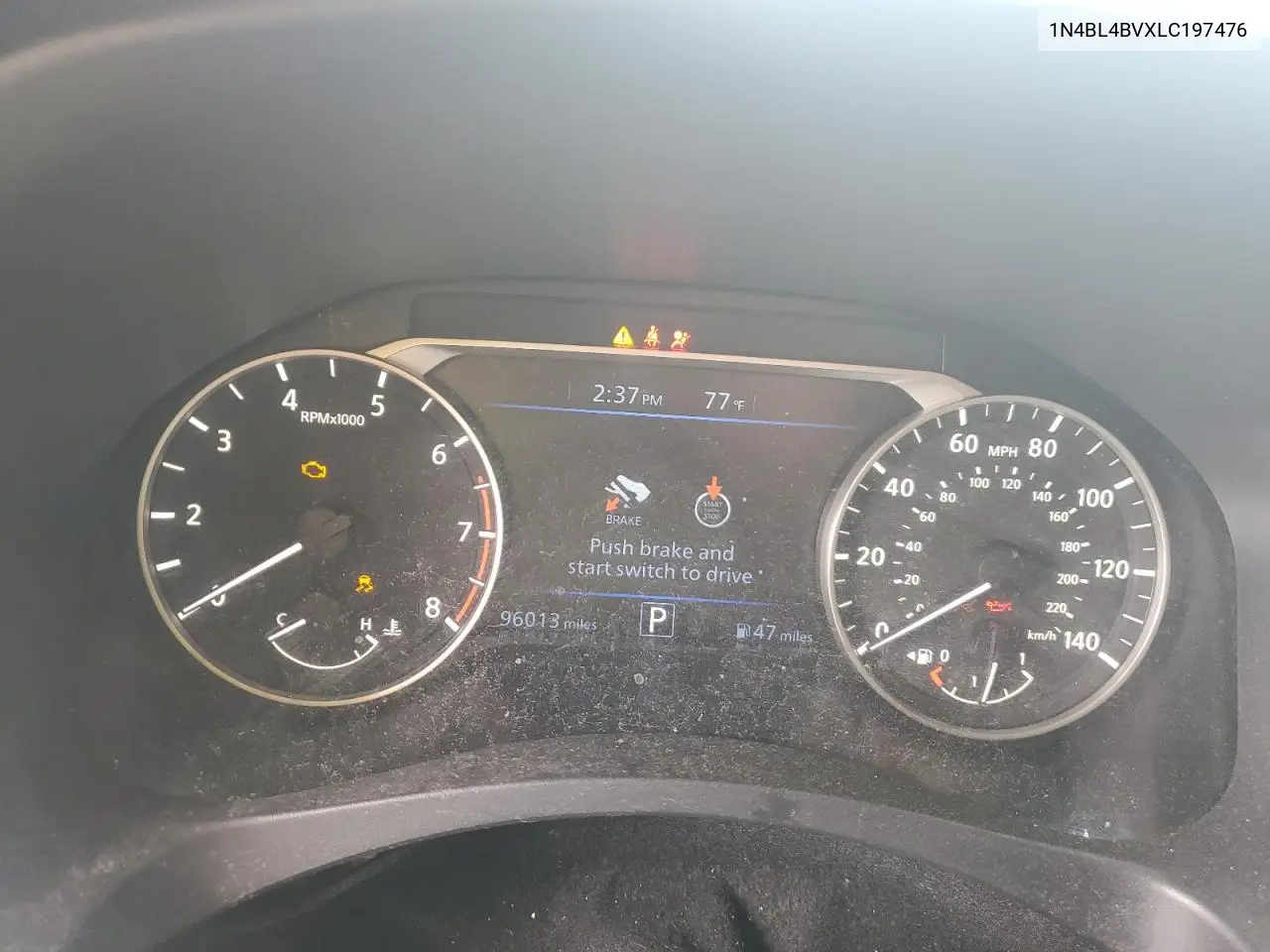 1N4BL4BVXLC197476 2020 Nissan Altima S