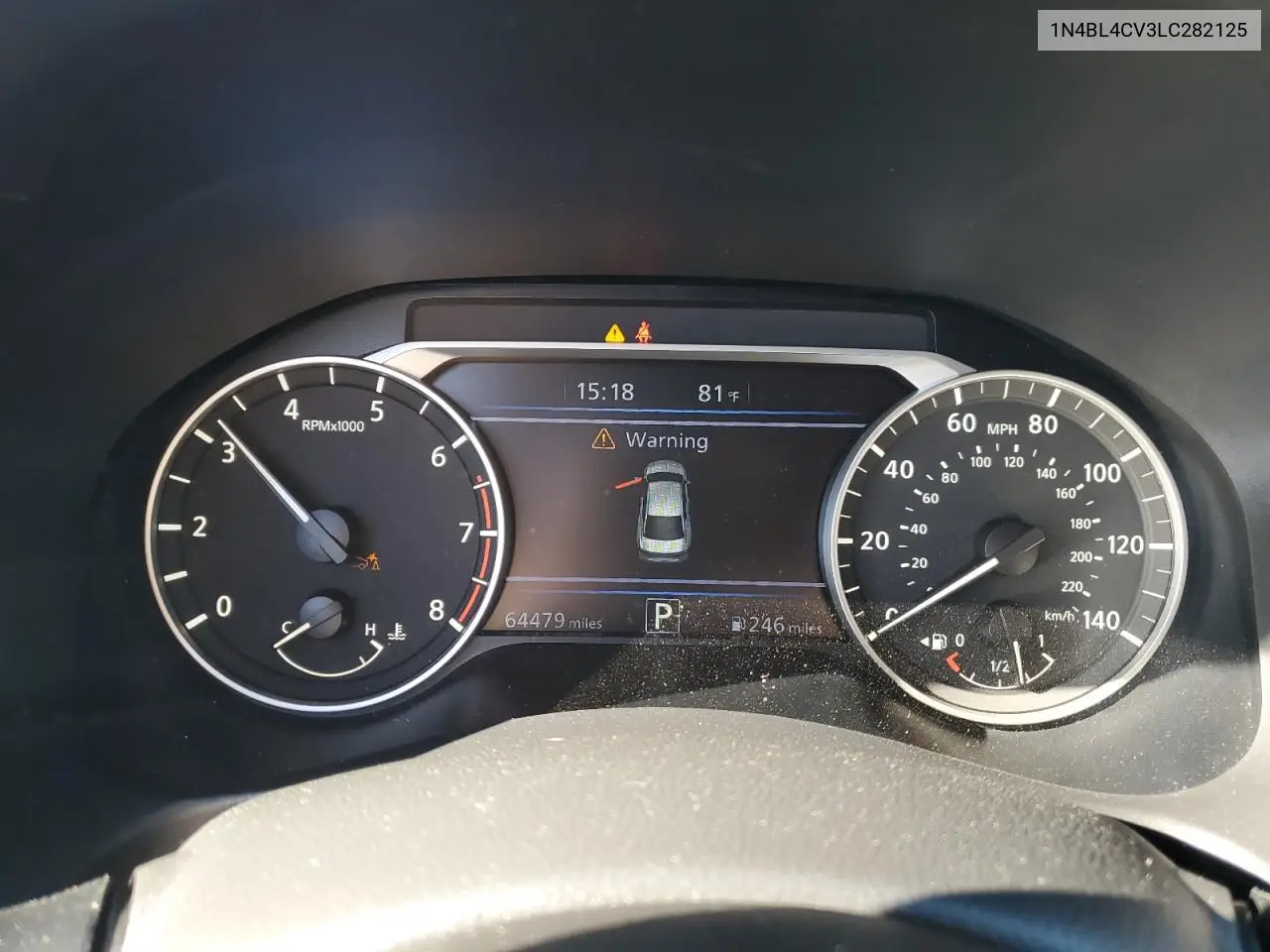 1N4BL4CV3LC282125 2020 Nissan Altima Sr