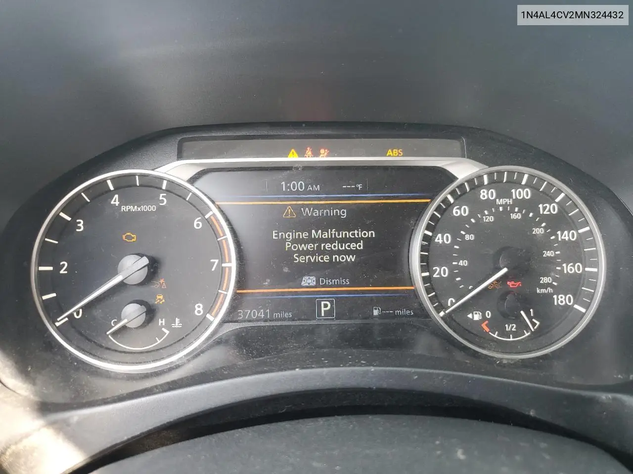 1N4AL4CV2MN324432 2021 Nissan Altima Sr