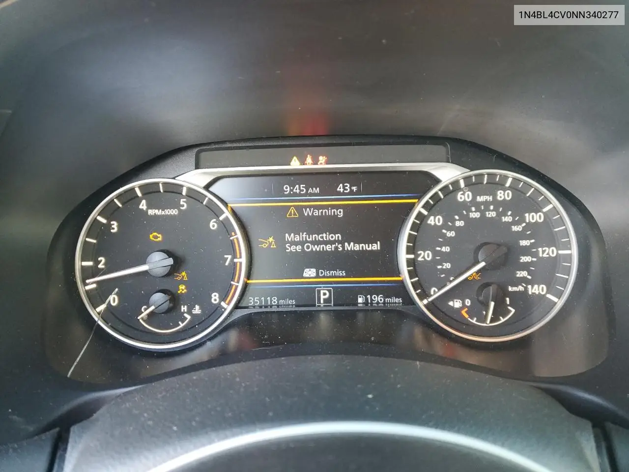 1N4BL4CV0NN340277 2022 Nissan Altima Sr