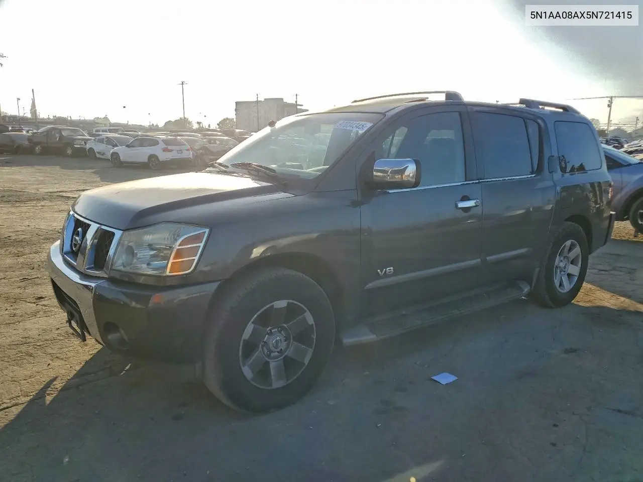 5N1AA08AX5N721415 2005 Nissan Armada Se