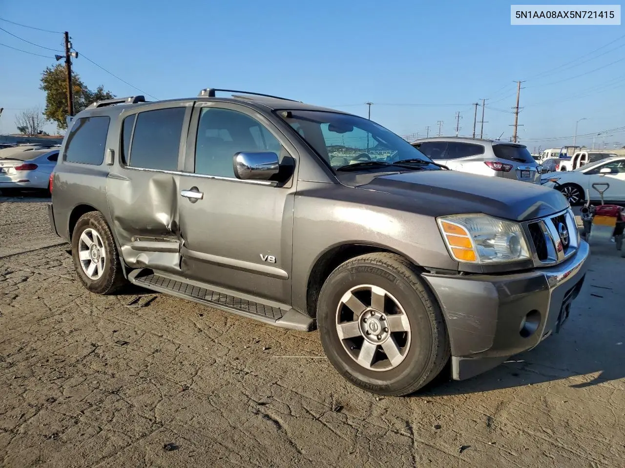 5N1AA08AX5N721415 2005 Nissan Armada Se